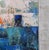Square Hand Finished Framed Textured Blue and White Abstract Art on Canvas For Sale - Image 4 of 6