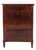 Antique Mahogany Chest of 4 Drawers with Tapered Legs, 1860s For Sale