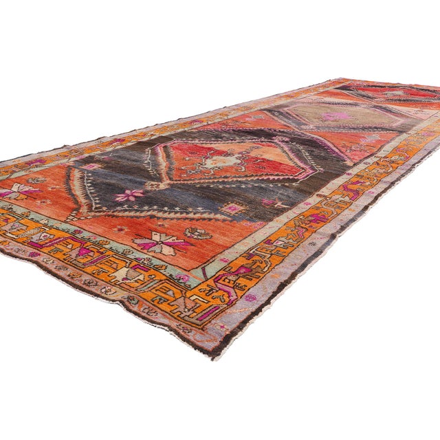 53574 Vintage Turkish Kars Rug, 06'01 x 18'03. The Betrothal Path: A Vintage Turkish Kars Gallery Masterpiece of Tribal...