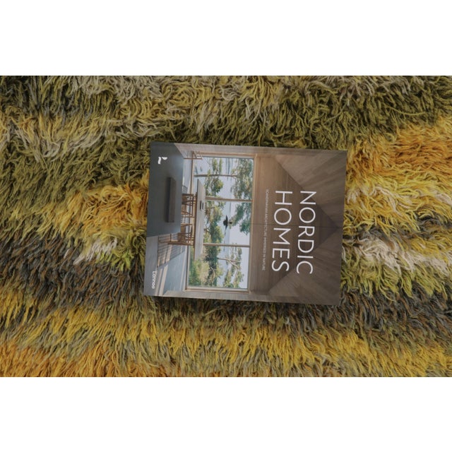 Vintage Swedish Rya Rug in Yellow and Green Geometric Design - Rug & Kilim For Sale - Image 9 of 9