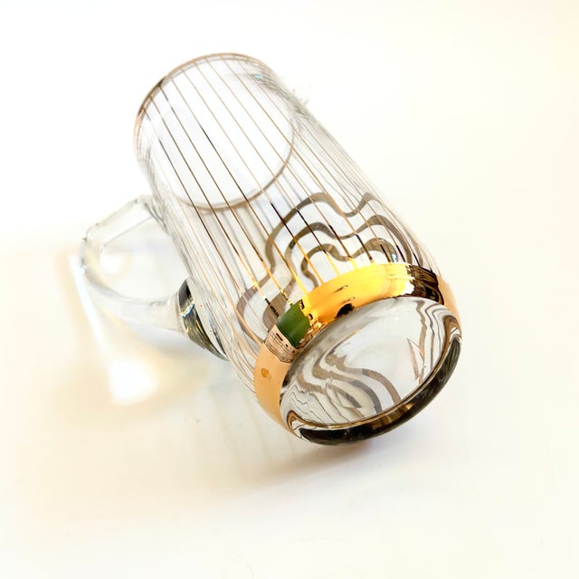 MCM Gold Squiggle Pitcher For Sale - Image 9 of 9