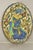 Antique Persian Iznik Qajar Style Ceramic Pottery Oval Tile Figure With Bird C3 For Sale - Image 9 of 9