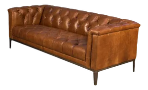 Mid Century Style Leather Sofa