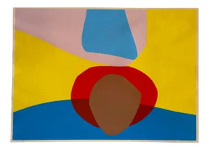 1960s Modernist Abstract Print, Signed