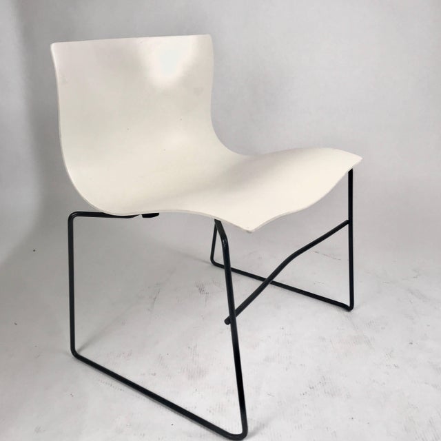 Knoll Massimo Vignelli Handkerchief Stacking Chairs in Black & White 40