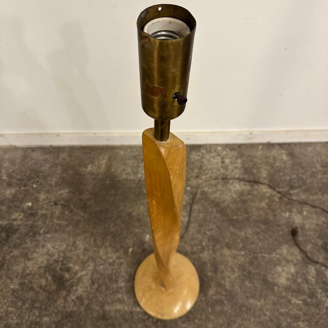 Mid-Century Modern Mid Century Modern Yasha Heifetz Twisted Oak Floor Lamp For Sale - Image 3 of 12