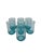 Late 20th Century Vintage Turquoise Glass Blue Small Juice Tumblers - A Set of 7 For Sale - Image 5 of 7