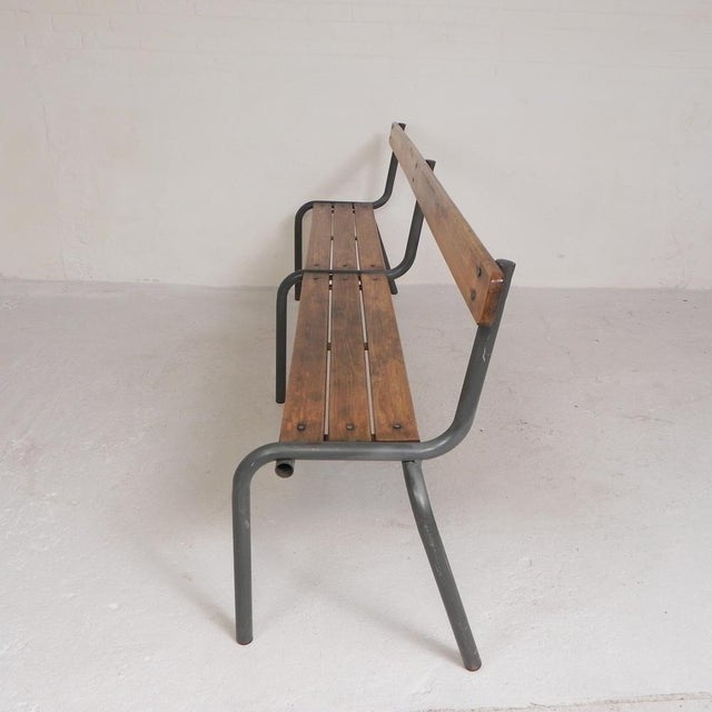 French School Slatted Bench, 1960s For Sale - Image 14 of 18