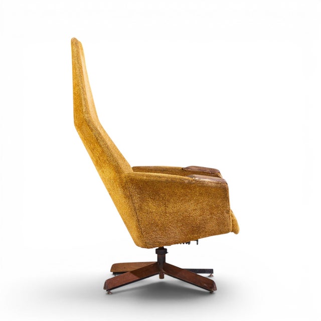 Brown Adrian Pearsall Mid Century Swivel Chair For Sale - Image 8 of 9