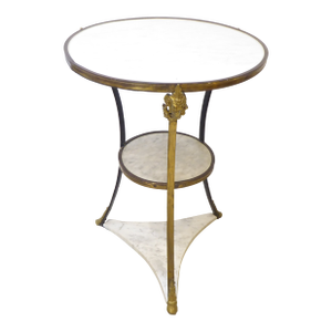 Antique French Bronze & Marble Gueridon