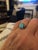 Vintage Emerald Cut Turquoise Sterling Ring (Sz 8.75) For Sale - Image 9 of 9
