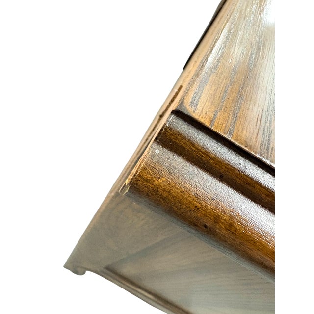 Late 20th Century Drexel Chatillon Collection Louis XV French County Style Oak Nightstands - A Pair For Sale - Image 10 of 14