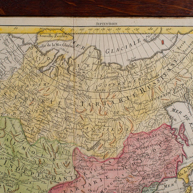 Antique Map of Asia, French, Framed, Atlas, Continental Cartography, Georgian For Sale - Image 9 of 12