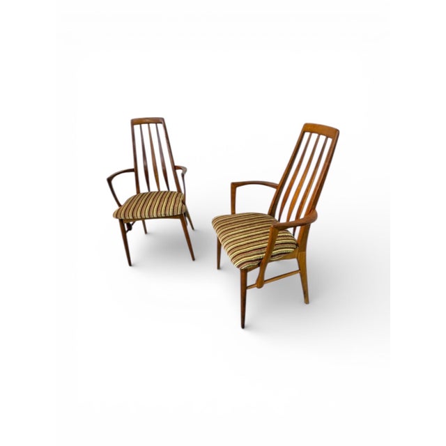 Koefoeds Hornslet Mid-Century Danish Modern Teak Koefoed "Eva" Arm Chairs - Set of 2 For Sale - Image 4 of 9