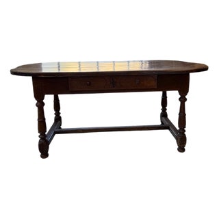 Antique Oval Oak Table, 1890s For Sale