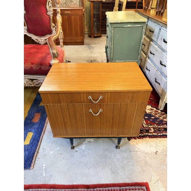 Mid-Century Italian Teak Commode For Sale - Image 3 of 8