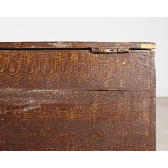 Country English Painted Pine Trunk With Georgian House Facade For Sale - Image 12 of 17