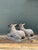 Rustic Vintage Plaster and Metal Ram Sculptures - Pair For Sale - Image 3 of 12