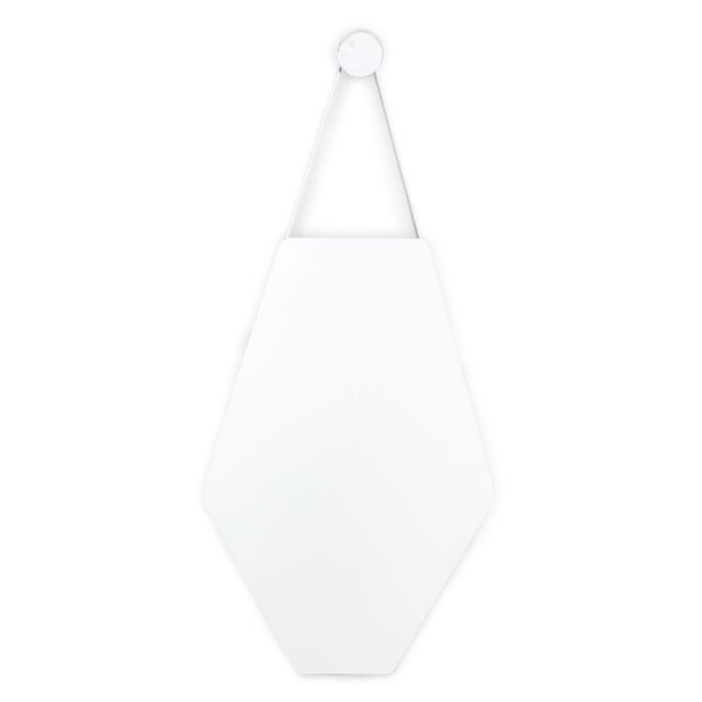 Ligne Roset "Mon Beau Miroir" Mirror, hexagonal wall mirror with chromed steel geometric frame. 33.5" H x 16.25" W x 1.5"...