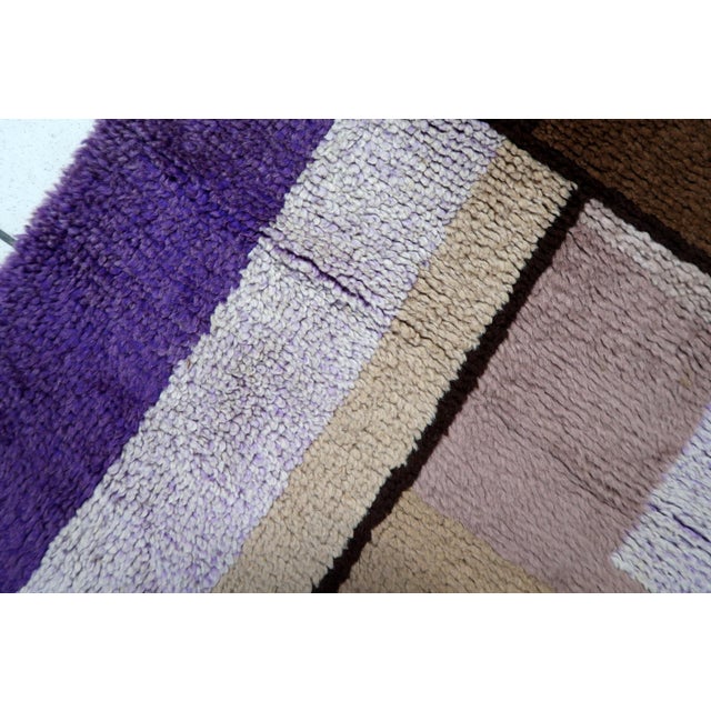 1970s, Vintage French Savonnerie Runner Modernist Design 2.9' X 8.5' For Sale - Image 4 of 13