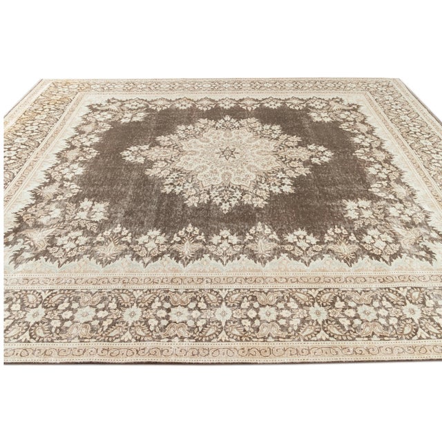 Textile Early 20th Century Vintage Medallion Wool Rug For Sale - Image 7 of 12