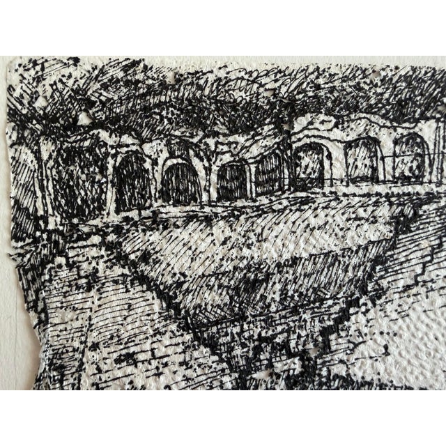 Contemporary Ruth Esserman Signed 1998 Mixed Media Drawing on Textured Paper, Mounted For Sale - Image 3 of 6