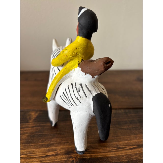 Mid 20th Century Mid 20th Century Folk Art Clay Whistle of Man on Horse For Sale - Image 5 of 9