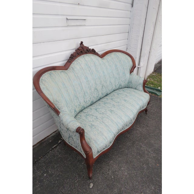 Victorian Late 1800s Hand Carved Solid Walnut Sofa Couch Chairish