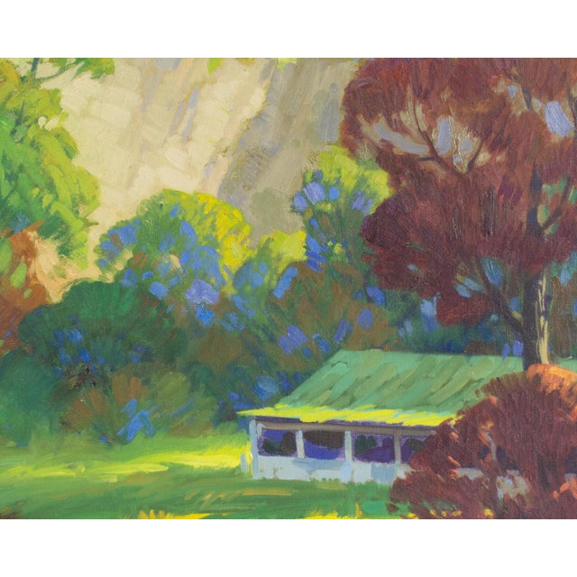 Realism 1930s Oil on Canvas Landscape Painting by Edward Sherlock For Sale - Image 3 of 9