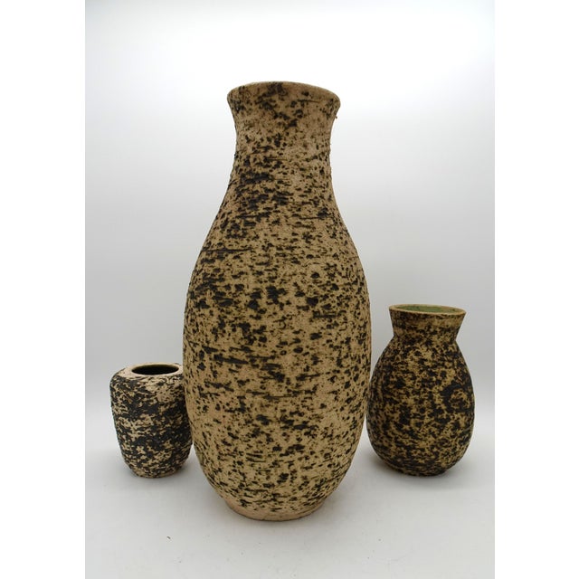 Ceramic Dutch Ceramic Birch Bark Series Vase from Pieter Groeneveldt, 1960s, Set of 3 For Sale - Image 7 of 12