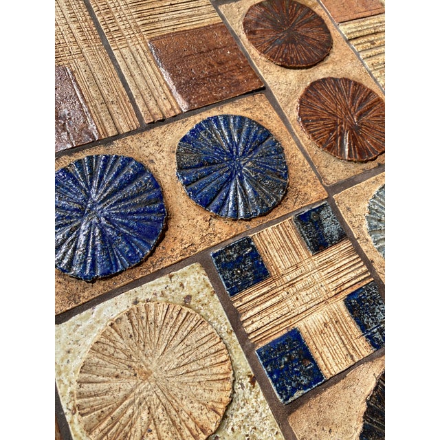 Burnt Umber 1970s Tue Poulsen Tile Top Coffee Table in Rosewood Case Frame For Sale - Image 8 of 10