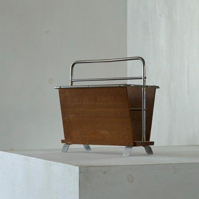 Krachtwerk Schiedam' Modernist Magazine Rack The Netherlands 1930s. A modernist - almost rationalist - Dutch magazine rack...
