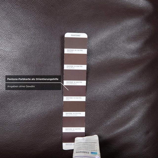 Brown Leather Fenja Two-Seater Sofa with Manual Function from Koinor For Sale - Image 10 of 16