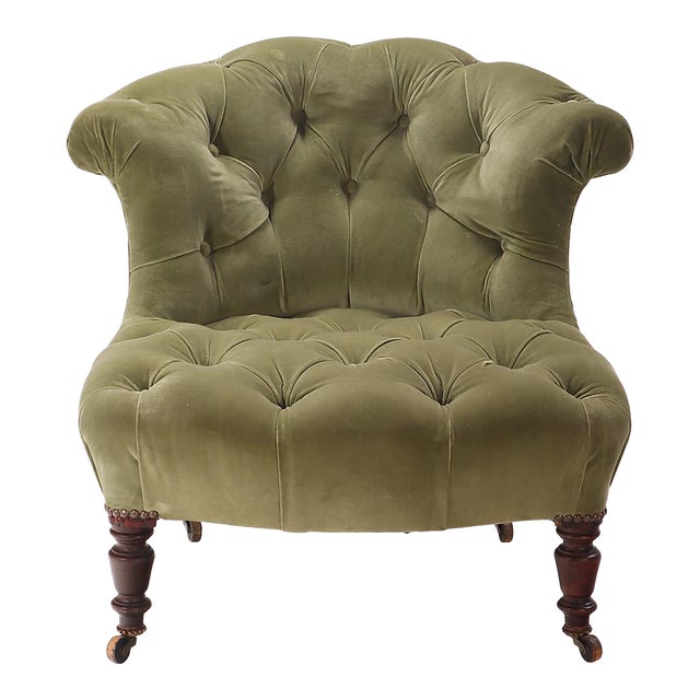 French Napoleon III Boudoir Chair, C. 1860 For Sale