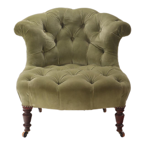 French Napoleon III Boudoir Chair, C. 1860