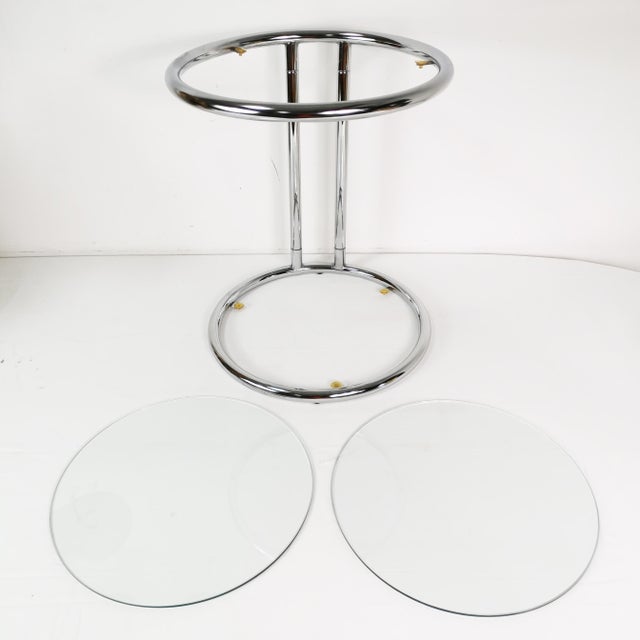 Silver German Bauhaus Side Table in the style of Eileen Gray, 1980s For Sale - Image 8 of 14