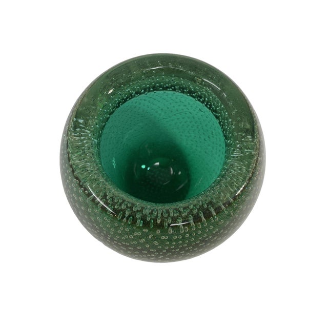 Price reduced $100. Now only $199! This small vintage Murano Glass is a beautiful example of bullicante controlled...
