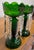 Late 19th Century Antique C 1880-1900 Victorian Bohemian Emerald Green Glass Mantle Lustres - Pair For Sale - Image 5 of 14