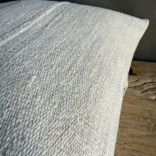 Vintage Rug Pillow Cover With Original Seams For Sale In Los Angeles - Image 6 of 7