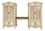 French Provincial Style Storage Wardrobes Dressers Connected by a Two-Drawer Wooden Desk/Dressing/Vanity Table For Sale