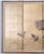 1950s Japanese Byobu "2 Quails Under Flowering Bush" Artist Hand Signed & Hand Painted 4-Panel Folding Screen Excellent Overall Condition For Sale - Image 4 of 10