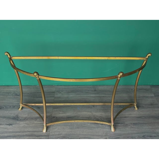1960s Mid Century Italian Brass Console Base For Sale - Image 4 of 8
