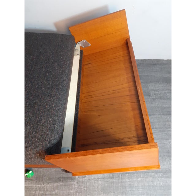 Mid-Century Norwegian Teak Svanette Sofa Daybed with Anthracite Fabric by Ingmar Rellling for Ekornes, 1960s For Sale - Image 11 of 18
