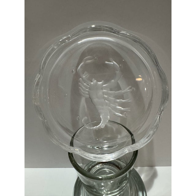 Vintage Clear Glass Zodiac Astrology Coasters With Frosted Designs - Set of 12 For Sale - Image 15 of 15