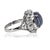 Platinum ring with one 8.76 carats blue star sapphire and 1.42 carats of round and baguette cut diamonds. 10.64 grams Size...