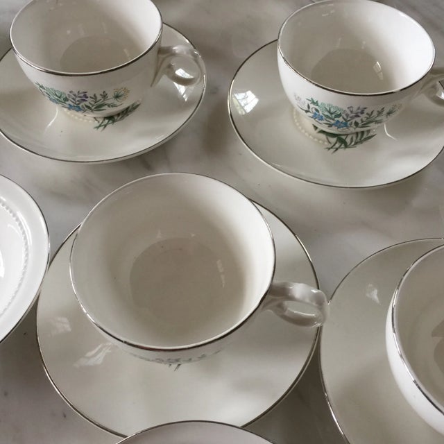 Vintage Garden Plates & Tea Set - Set of 28 For Sale - Image 4 of 10