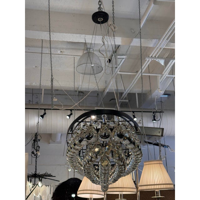 Black Ochre Arctic Pear Oval Chandelier For Sale - Image 8 of 12