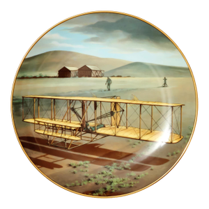 1984 American Heritage Fine China "Kitty Hawk" Wright Brothers Collector Plate — America's Heritage of Flight Series No. 1 — Numbered Limited Edition