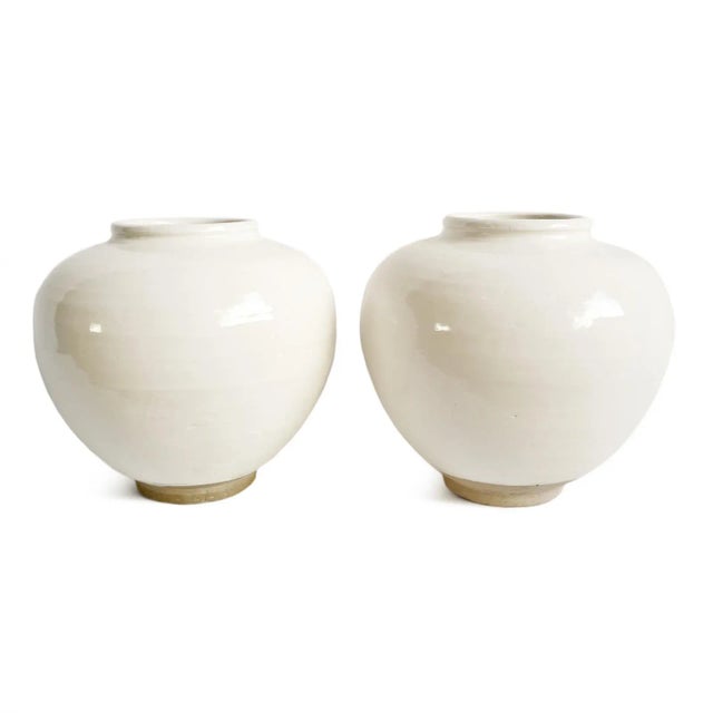 Farmhouse Vintage White Milk Ceramic Pear Pot For Sale - Image 3 of 5