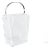 20th C. Mid-Century Modern Bent Lucite & Chrome Paper Basket & Letter Holder For Sale